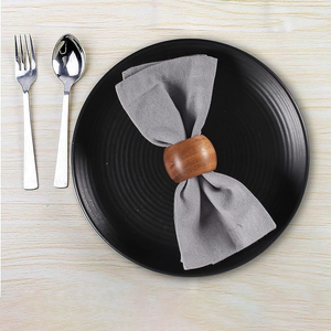 100% serviettes en lin Durable coton réutilisable nappe classique brodé imprimé serviettes unies pour cuisine salle à manger jetable - Product Image 6