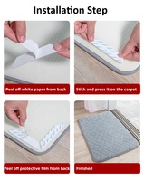 Tapis antidérapant avec couche en feutre, lavable, antidérapant, pour sols en bois dur