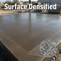 Enduit liquide pour sols industriels, durcisseur de surface en béton, anti-poussière, résistant à l'abrasion, pour usage en usine, application au pinceau