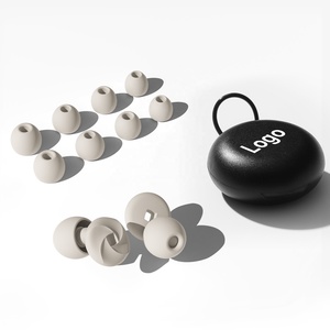 Bouchons d'oreilles en silicone insonorisants à réduction de bruit haute fidélité 23 dB pour dormir - Product Image 1