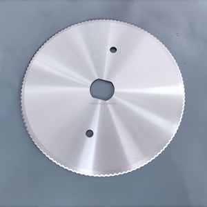 200mm/250mm/300mm/lâminas serrilhadas circulares da elevada precisão lâminas de aço inoxidável da faca do cortador redondo com borda afiada - Product Image 1