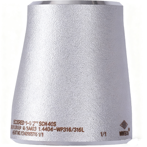 Reductor Concéntrico de Acero Inoxidable, Accesorio de Tubería Soldado, Acoplador Reductor ASME B16.7 SA403 316L, Superficie Lisa - Product Image 4