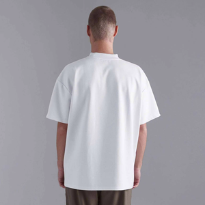 T-shirt Homme Oversize en Coton Tricoté Uni 280 GSM, Anti-Plis Respirant Décontracté de Haute Qualité - Product Image 3