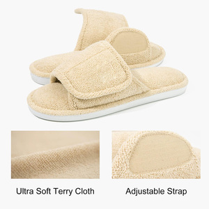 Scivoli <span class=keywords><strong>in</strong></span> spugna aperti da <span class=keywords><strong>donna</strong></span> con suola <span class=keywords><strong>in</strong></span> TPR traspirante per interni <span class=keywords><strong>in</strong></span> <span class=keywords><strong>Memory</strong></span> <span class=keywords><strong>Foam</strong></span> per camera da letto <span class=keywords><strong>scarpe</strong></span> per la casa pantofole regolabili - Product Image 4