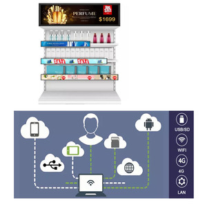 P1.55 1.55 mét 4k HDR10 + Kỹ thuật số biển Kệ LED hiển thị Dải ticker Kệ Video màn hình quảng cáo siêu thị cửa hàng bán lẻ - Product Image 4