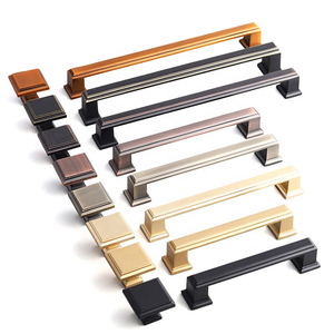 Modern Zinc Cabinet Drawer Handles &amp; Pulls Brush Nickel Black Small Kitchen <strong>Door</strong> Handles 96mm/128mm - Product Image 1