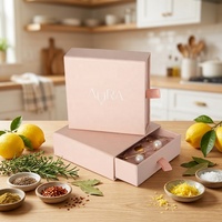 Boîte à bijoux personnalisée avec estampage à chaud doré, emballage en carton de marque avec tiroir coulissant pour présentation de bijoux