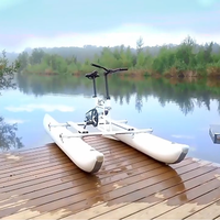 2025 populaire nouveau ponton gonflable vélo d'eau simple gonflable eau flottant siège unique vélo de mer à vendre