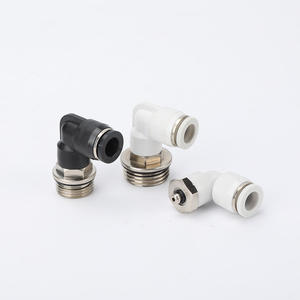 Acoplamiento Rápido de Latón con Rosca en Ángulo Recto Serie PL 4/6/8/10-M5/01/02, Acoplamiento Rápido para Manguera Neumática, Nuevo para Trabajos con Aire - Product Image 2