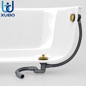 Lift and Turn Bathtub <strong>Drain</strong> G 1 1/2 Brass Stopper W/<strong>O</strong> Overflow Cover Plate Lock Nut SUS304 Screw Universal Anti Odor Easy Clean - Product Image 3