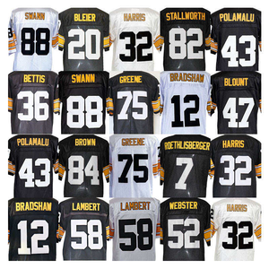 Maglia da Football Americano Retrò Ricamata all'Ingrosso a Prezzi Convenienti 32 Franco Harris 58 Jack Lambert 75 Joe Greene 88 Lynn Swann - Product Image 4