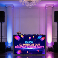 Pantalla LED Portátil P2.604 de Seis Paneles con Ruedas, Cabina de DJ Móvil para Festivales de Música, Bares, Clubes y Galas