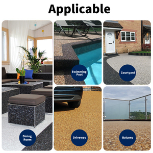 Résine époxy à base d'eau, anti-UV, longue durée, couleurs personnalisées, application par raclage, revêtement de sol extérieur pour allées - Product Image 4