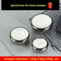 Boîte de conservation alimentaire à quatre compartiments en acier inoxydable 304, compatible micro-ondes, nouveau style chinois, capacité 301-500 ml, avec couvercle