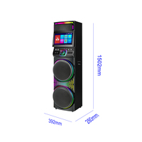 Enceinte de karaoké d'extérieur GD-1417 avec écran tactile, LED RGB, 1000W, Wi-Fi, microphone intégré, enceinte portable pour fêtes