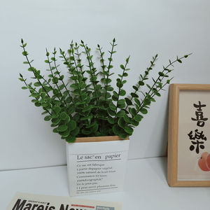 Bouquet d'eucalyptus artificiel Fuyuji 50cm, plante verte en plastique pour décoration intérieure et arrangements floraux - Product Image 2