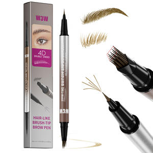Double Ended Water proof Eye Liner Seidenraupen stift Gebogener Augenbrauen stift Makeup 2 Gabel spitze Hoch pigmentierter flüssiger Eyeliner - Product Image 6