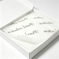 Papier de soie blanc translucide fin personnalisé, papier d'emballage pour vêtements avec logo d'entreprise imprimé de haute qualité