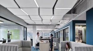 Panel de Techo de Fibra de Vidrio para Decoración Moderna, Paneles Acústicos de Fibra de Vidrio Ignífugos con Absorción de Sonido para Hoteles y Estudios - Product Image 4