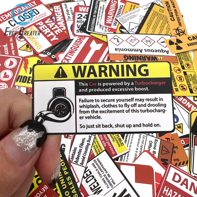 Professional Custom Manufacture Supply Low MOQ Wear Resisting Car Decals Transfer Warning Stickers