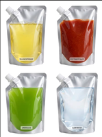 Pochettes souples argentées personnalisées avec logo imprimé et bec verseur, 100ml, 250ml, 500ml, pour lait, aliments pour animaux, réutilisables, de qualité alimentaire, recyclables, pour détergent liquide