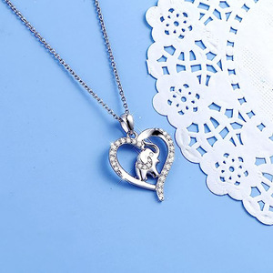 Collana con Ciondolo a Cuore di Elefante per Donne, Grazioso Charm Animale, Catena per Clavicola, Gioielli alla Moda per Uso Quotidiano, Regalo - Product Image 2