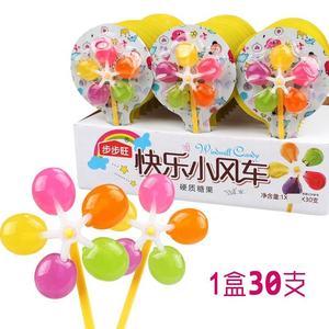Collations amusantes de sucette de moulin à vent de bonbons durs aromatisés aux fruits des enfants chinois dans l'emballage de bouteille - Product Image 2