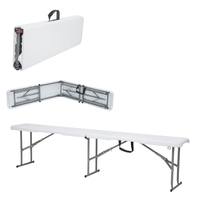 Vente en gros Offre Spéciale 6FT commercial restaurant jardin mariage camping utiliser plastique pliant en deux banc