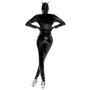 MOGlovers Nightclub Zipper Long Sleeve Bodycon Jumpsuit Leather Plus Size suits Women Spandex Mulher Bodysuits - Product Image 6