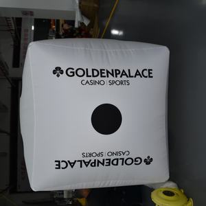 Dés géants gonflables KeepFuns avec le logo GoldenPalace Casino |   Accessoire événementiel personnalisé pour les soirées casino et les promotions - Product Image 1