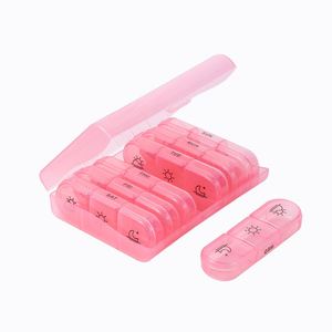กล่องจัดยาคุณภาพสูง 3 ครั้งต่อวัน 21 ช่องใส่ยา กล่องเก็บยาประจำเดือน สีดำ - Product Image 4