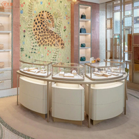 Kunden spezifische Luxus schmuck Vitrinen Led Light Jewell ery Showcase Display Anpassung Hersteller