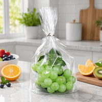 Transparante OPP plastic fruitverpakkingszakjes met aantrekkoord voor druiven, kersen, groenten en voedselverpakkingen