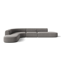 Canapé modulaire en L FERLY Organic Modern 4 pièces avec double chaise longue, design sculptural incurvé pour salon