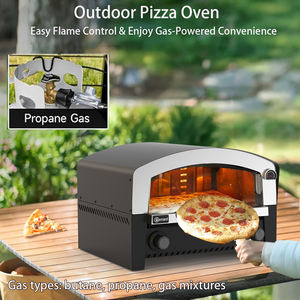 Horno de Pizza Portátil <span class=keywords><strong>a</strong></span> <span class=keywords><strong>Gas</strong></span> Definitivo de 16 Pulgadas Versátil con Piedra Giratoria Perfecto <span class=keywords><strong>para</strong></span> Entusiastas de la Cocina al Aire Libre - Product Image 3
