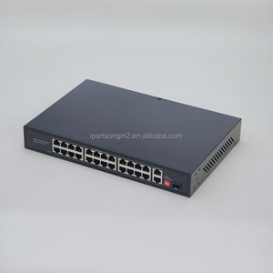 24 Port Fast Ethernet PoE <b>Switch</b> 2 Gigabit RJ45 Uplink 1 SFP Fiber Slot 300W Unmanaged Rackmount <b>Network</b> <b>Switch</b> - Product Image 6