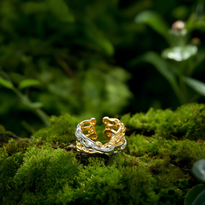 แหวนแฟชั่น สแตนเลสสตีล 316L ชุบทอง PVD ดีไซน์โซ่แบบยั่งยืน ทนทาน - Product Image 3
