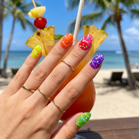 30 faux ongles à presser, motifs de fêtes, lumières colorées, vente en gros, personnalisables, réutilisables, en ABS, pointes d'ongles artificielles