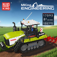 MOULD KING 17093 Kits de construction technique Tracteur motorisé sur chenilles Jouets pour enfants Camion Briques