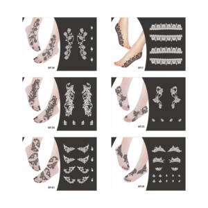 Pochoirs de tatouage temporaire pour le corps, henné et mehndi pour les mains et le corps – Vente chaude - Product Image 3