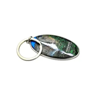 Wholesale Custom Logo Keychain Acrylic Die Casting Metal Souvenir Keyring With Custom Logo For Promotions