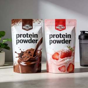 Custom Doypack Packaging Resealable Ziplock Zipper Food Tea Makeup Powder Plastic Paper Stand up Pouch - Product Image 2