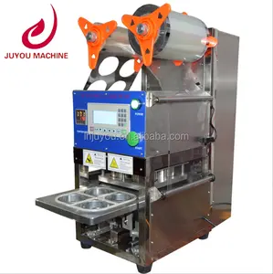 Juyou Cup Sealmachine Plastic Yoghurt Sap Bubbel Thee Apparatuur Volautomatische Jelly Boba Melk Thee Cup Sluitmachine