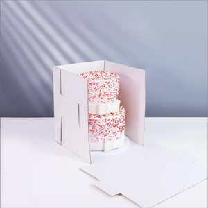 Offre Spéciale taille personnalisée cuisson carré grand Dessert pâtisserie mariage <span class=keywords><strong>anniversaire</strong></span> gâteau transporteur papier gâteau emballage boîte avec fenêtre transparente - Product Image 5