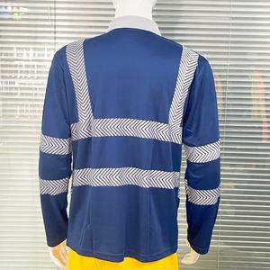 Polo da Lavoro Personalizzata con Logo, Alta Visibilità Arancione, Manica Corta Riflettente con Freccia - Product Image 5