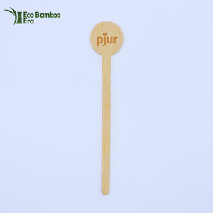 Pengaduk kopi bambu Biodegradable Logo kustom makanan aman ramah lingkungan pengaduk kopi sekali pakai tongkat harga grosir - Product Image 4