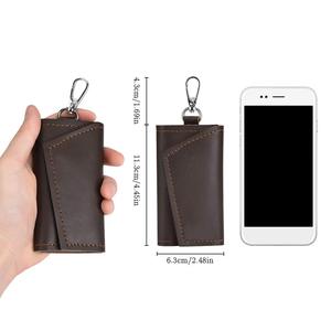 Nouveau design en cuir PU <span class=keywords><strong>porte</strong></span>-clés portefeuille multi-fonction mini pochette en cuir pour clés <span class=keywords><strong>porte</strong></span>-monnaie-hommes et femmes - Product Image 5