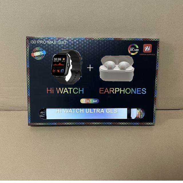 Hotsale I30 Pro Max Suit SmartWatch HiWatch Serie 11 TWS Wireless Earphone 11 in 1 Set  Smart Watch With USB Charger