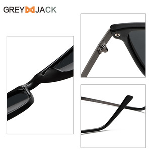 Gafas de Sol Greyjack Unisex, Armazón TR90, Lentes TAC, Protección UV400, Polarizadas, Antideslumbrantes, Estilo Cuadrado Negro - Product Image 2