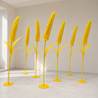 Accessoires décoratifs en forme d'épi de blé jaune, objets d'art géants en papier pour la décoration d'événements de mariage, les présentoirs commerciaux et les vitrines de centres commerciaux